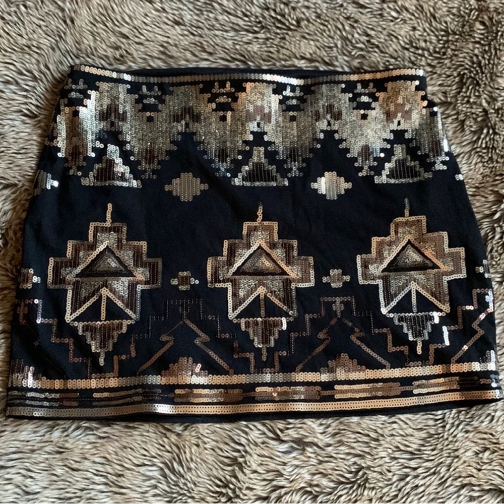 Sequin mini skirt